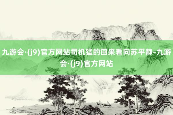 九游会·(j9)官方网站司机猛的回来看向苏平静-九游会·(j9)官方网站