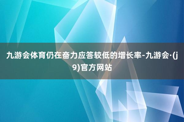 九游会体育仍在奋力应答较低的增长率-九游会·(j9)官方网站