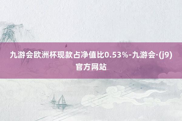 九游会欧洲杯现款占净值比0.53%-九游会·(j9)官方网站